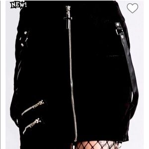 Killstar Katy Coffin Mini Black Goth Cyber Skirt size M